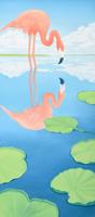 Eric Adolfson Flamingo Painting, 47H - Sold for $1,216 on 12-03-2022 (Lot 515).jpg
